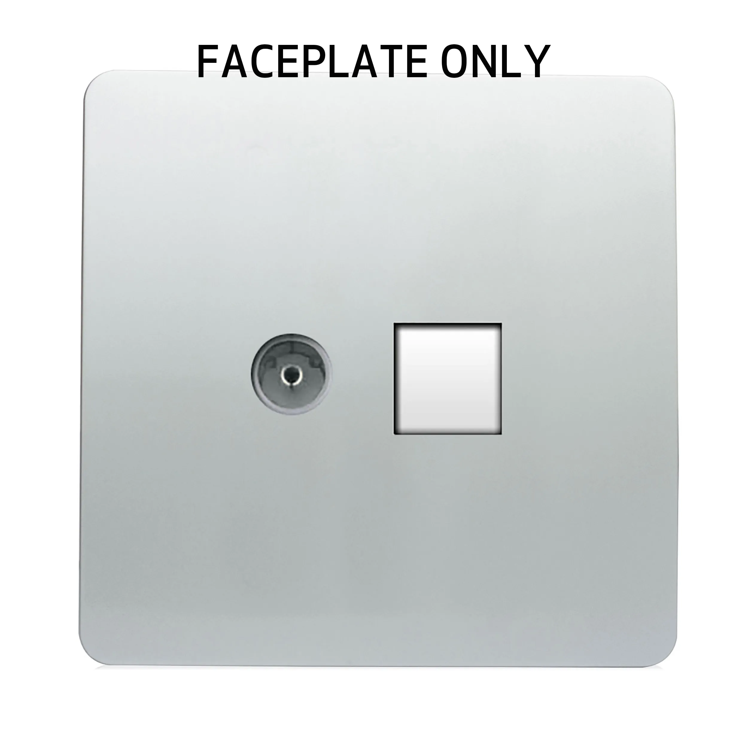 Platinum Silver Spare Plate Wiring Accessories Trendi Decorative Screwless